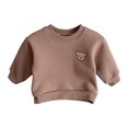 thumbnail image 1 of Godderr Baby Newborn Boys Girls Padded Sweatshirt Crewneck Cartoon Embroidery Cotton Four Colors Sweater Winter Warm Pullover Jacket for 3-24M, 1 of 8