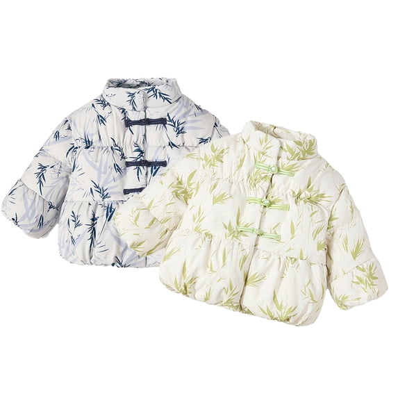 Godderr Baby Newborn Girls down Cotton Jacket Coats Toddler Buttons down Coats Thickened Cotton Jacket Thickening Snowsuit Winter Coats Outerwear for 6 Months-5 Years