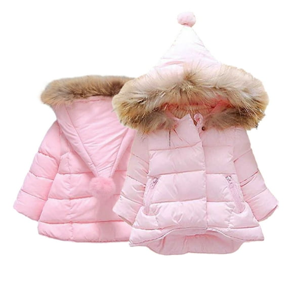 Godderr Baby Newborn Winter Coat with Hooded for Boys Girls Snowsuit Coats Outwear Warm Fleece Snowsuit Cotton Outwear for Toddler Kids 9M-9Y