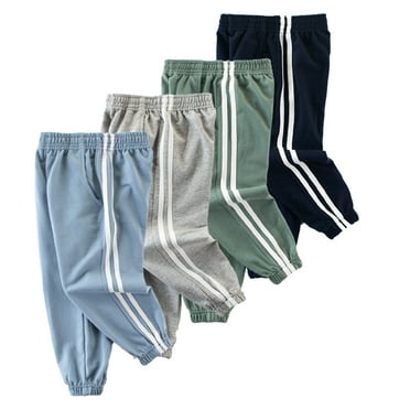 Godderr Baby Stripe Jogger Pants Kids Boys Cotton Sweatpants Casual Toddler Long Pants Winter Autumn Fashion Trousers for 1-8Y