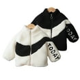 thumbnail image 1 of Godderr Baby Toddler Autumn Winter Fleece Jackets for Boys Girls,9M-4Y Kids Warm Winter Coats Outwear Newborn High Zip Neck Fuzzy Warm Overcoat, 1 of 8