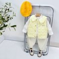 thumbnail image 1 of Godderr Baby Toddler Fleece Jackets for Girls Winter Fall Sleeveless Jackets Thicken Warm Outwear Lapel Spicey Coats with Button for 9M-6Y Girls, 1 of 7