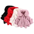 thumbnail image 1 of Godderr Baby Toddler Girls Warm Coat for Kids Winter Jacket Thick Fleece Coat Solid Color Casual Comfort Long Sleeve Outerwear for 1-7Y, 1 of 5