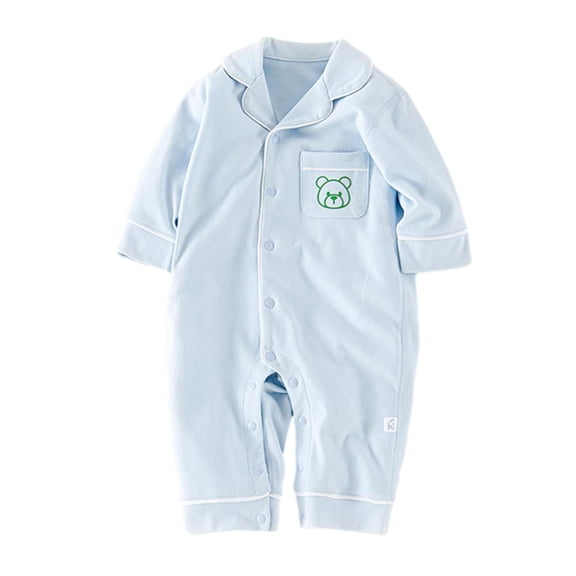 Godderr Baby Toddler Long Sleeve Onesies, Infant Girls Boys One-Piece Romper Newborn Cotton Sleepwear Outfits