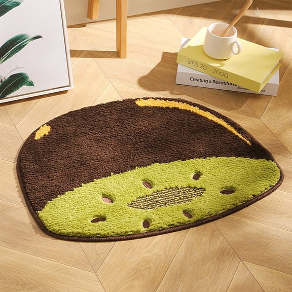 Godderr Bath Mat, Cute Fruit Shaped Bathroom Rug Non Slip Absorbent Bathtub Mats Machine Washable，Floor mat bathroom bathroom absorbent non-slip mat