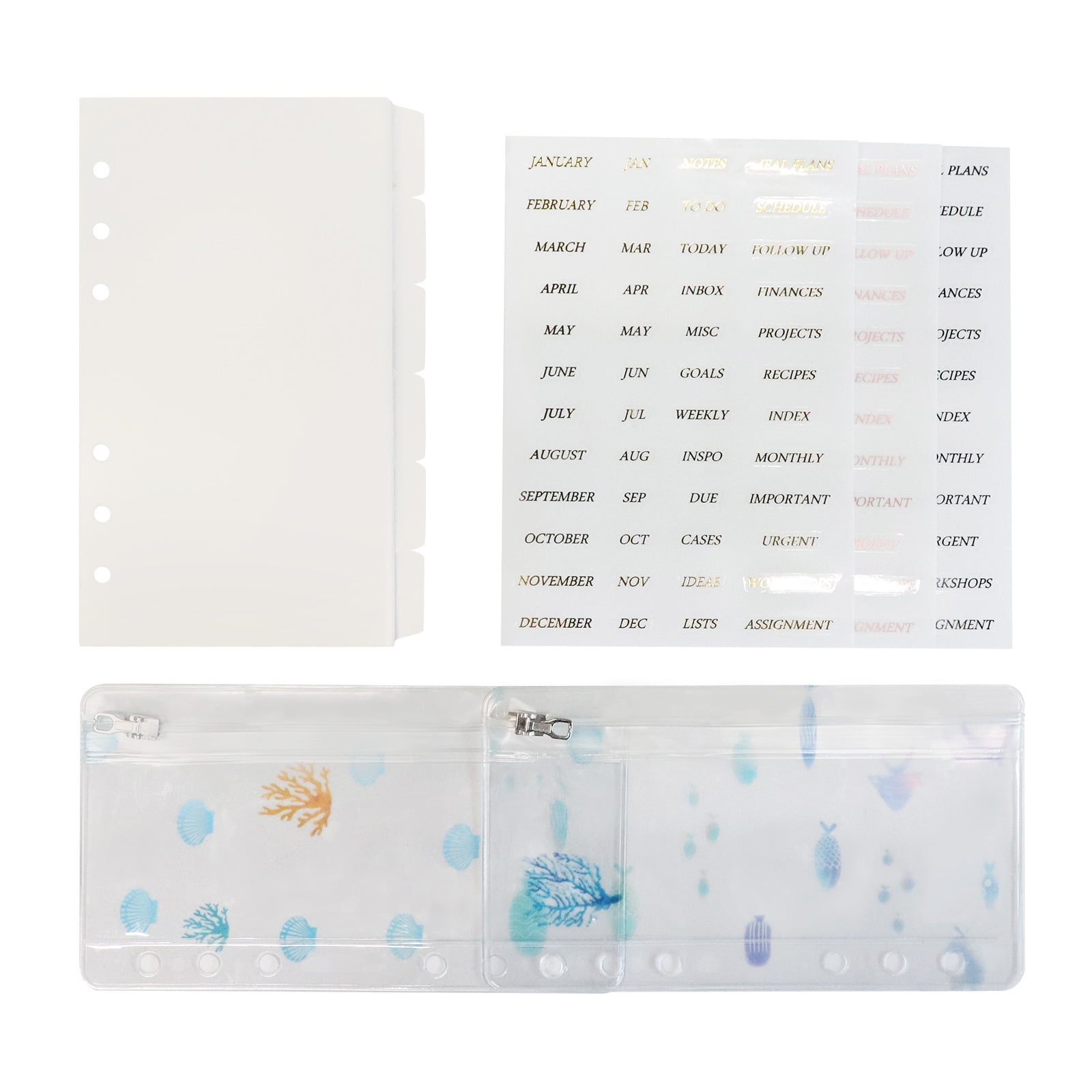 Godderr Binder Dividers Set, Loose Leaf Binders Inserts Refill Category