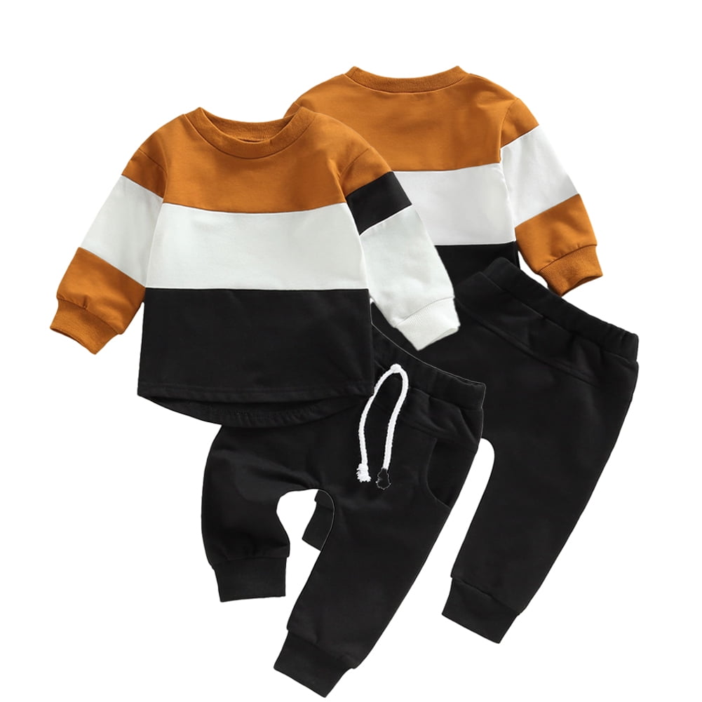 Autumn Winter Baby Kids Fleece Tracksuit Boys Girls Velvet
