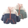 thumbnail image 1 of Godderr Boys Girls Fall Winter Coat Fleece Sweatsuit for Kids Baby 1-5Y Full Zipper Thick Warm Fleece Outerwear Neutral Toddlers Warm Clothes Top, 1 of 8