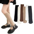 thumbnail image 1 of Godderr Boys Girls Knee High Tube Socks Kids Toddler Cotton Socks Solid Colours Socks for 3 Pairs 3-12Y, 1 of 5