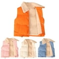 thumbnail image 1 of Godderr Boys Girls Winter Fleece Waistcoat Coats for Toddler Baby 1-10Y Winter down Vest Outerwear Kids Thickened Warm Vest Sleeveless Jacket, 1 of 7