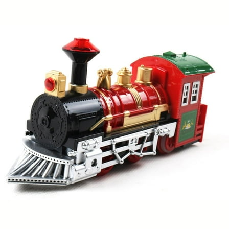 Godderr Christmas Kids Classic Electric Railway Train Car Track Set Toy /With The Sound Of Lights And Trains