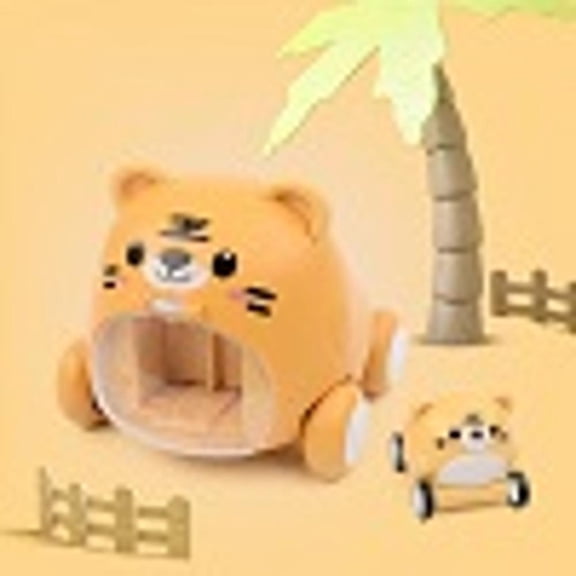 Godderr Cute Catapult Car Toys, With a Key Ejection Function, Toddler Inertia Car Toys for 1-5 Baby Boys (Little Tiger)1Pcs