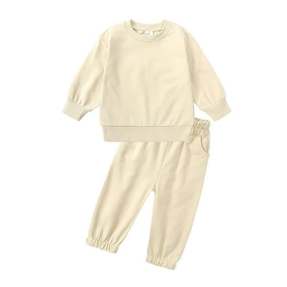 Godderr Girls Boys Sweatshirt Two-Piece for 12M-13Y Baby Toddler Kids Sweatsuit Two-Piece,Long Sleeve Long Pants Outerwear Two-Piece
