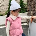 thumbnail image 1 of Godderr Girls Boys Toddler Sleeveless Vest Winter Fall Warm Outerwear with Pockets Waist Vest Fleece Coats for 1-10Y Baby Toddler Kids, 1 of 7