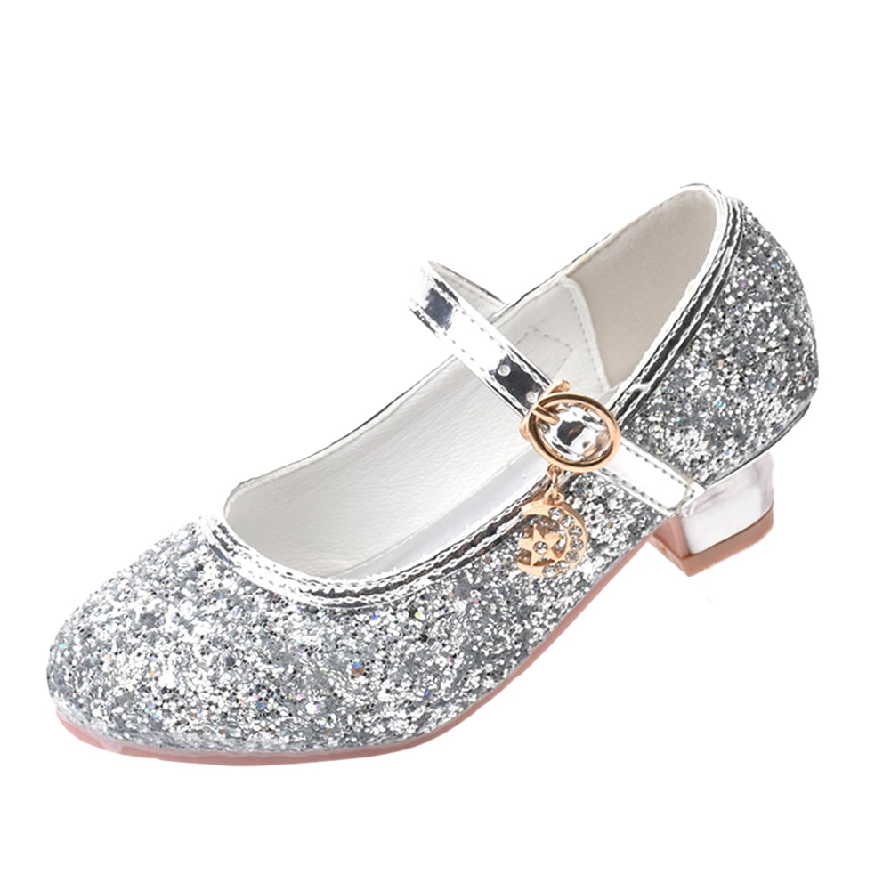 Godderr Girls Dress Shoes Mary Jane Sparkle Wedding Party Glitter Dress ...