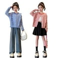 thumbnail image 1 of Godderr Girls Knit Cardigan Sweaters Outwear for Kids Toddler,Big Girl Lotus Leaf Edge Button Sweater Jacket Baby Round Neck Cardigan Sweater Coat，Sizes 3-12Y, 1 of 6