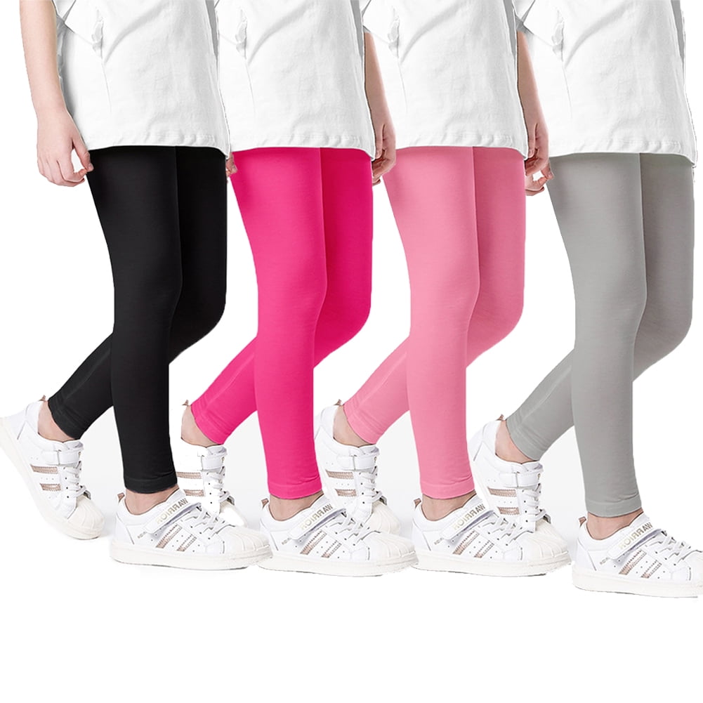 Godderr Girls Stretch Leggings for Toddler Kids 310 Y Solid Color