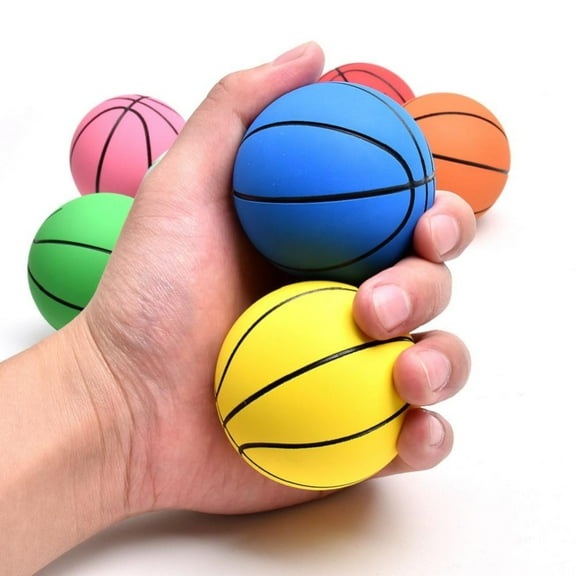 Godderr High Elasticity Mini Rubber Small Basketball Decompression Bouncy Ball Kid Toy 7PCS