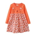 thumbnail image 1 of Godderr Kid Girl Long-Sleeved Dress Dress Cute Princess Dress Cotton Round Neck Dress for 2-7 T, 1 of 5