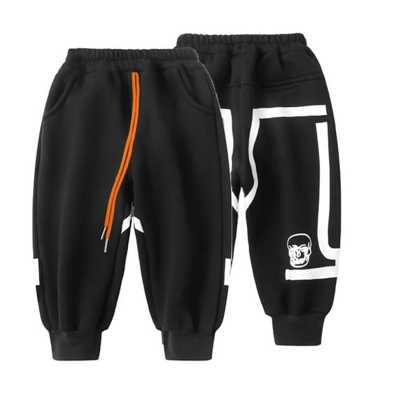 Godderr Kids Baby Boys Girls FLeece Sweatpants Toddler Autumn Winter Trousers Pants Active Pants Kid Thick Warm Jogger Pants,Sizes 2-13T