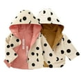 thumbnail image 1 of Godderr Kids Baby Boys Girls Spring Autumn Jacket with Hooded Cartoon Lightweight Toddler Infant Dot Print Windbreaker Outerwear for 9M-5Y, 1 of 7