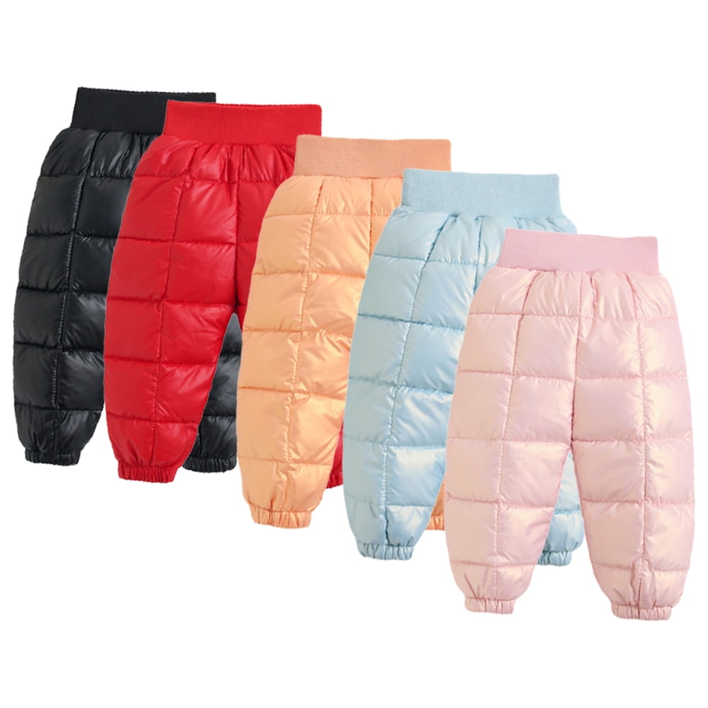 Godderr Kids Baby Boys Girls Winter Warm Snow Pants 9M-6Y Infant High  Waisted Windproof Warm Trousers Lightweight Puffer Toddler Winter Cotton  Pants - Walmart.com
