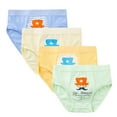 thumbnail image 1 of Godderr Kids Baby Boys Soft Cotton Underwear 2-16Y Little Boys Cotton Briefs Teen Toddler Shark Undies Cartoon Panties(Pack of 4), 1 of 7