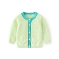 thumbnail image 1 of Godderr Kids Baby Girl Button Cardigan Crew Neck Long Sleeve Toddler Cotton Knit Sweater for 10M-18T, 1 of 5
