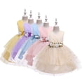 thumbnail image 1 of Godderr Kids Baby Girls Princess Dresses Flower Girl Dress Sequin Tutu Tulle Princess Wedding Bridesmaid Birthday Party Pageant Dress Wedding Dress Evening Dress 2-10T, 1 of 7