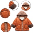 thumbnail image 1 of Godderr Kids Baby Newborn Winter Coat for Toddler Boys Girls hooded Puffer Jacket Cotton Jacket Padded Warm Outerwear for 9M-7Y, 1 of 5