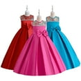 thumbnail image 1 of Godderr Kids Baby Princess Dress Flower Princess Dress 4-10Y Toddlers Pageant Dresses for Girls Evening Dress Lower Girl Bow Dresses for Wedding Bridesmaid Dresses Flower Girl Dresses, 1 of 8
