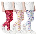 thumbnail image 1 of Godderr Kids Baby Thin Leggings,Cartoon Pring Autumn Bottoms 3-10Y Toddler Soft Comfortable Stripe Pants Girls Stretch Trousers, 1 of 7