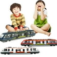thumbnail image 1 of Godderr Kids Baby Train Toys Bullet Train Pull Back Toys High Speed City Simulation Mini Train Modern Locomotives for Kids Toddle Boys, 1 of 6