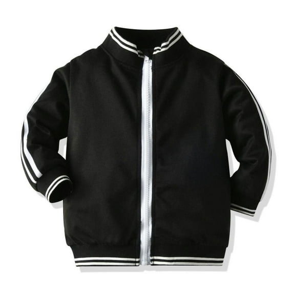 Godderr Kids Boys Casual Jacket for Toddler Boys Jacket for 1-5T Solid Colour Spring Autumn Models Casual Sports Wind Jacket in Small Children Cotton Zip Jacket