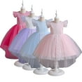 thumbnail image 1 of Godderr Kids Girls Dress Flower Princess Dress 4-12Y Vintage Party Wedding Bridesmaid Ball Gown Prom Dresses Princess Performance Dress Bridesmaid Dress, 1 of 8