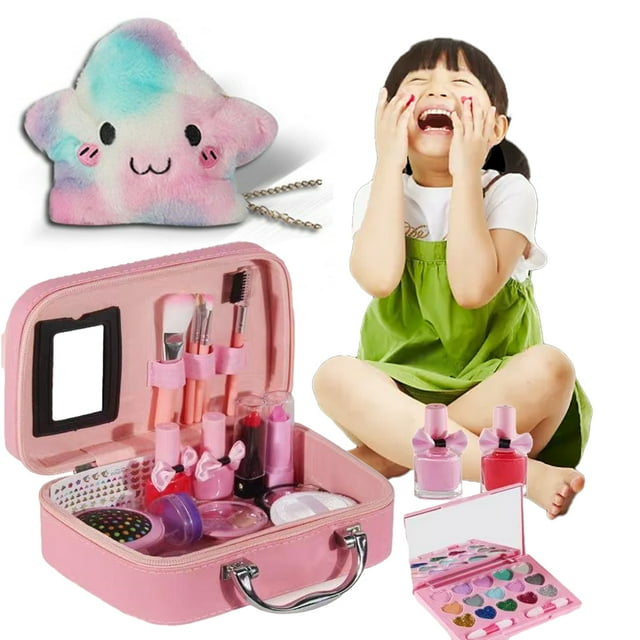 Godderr Kids Girls Pretend Makeup Toys Set Toddler Pretend Play Set