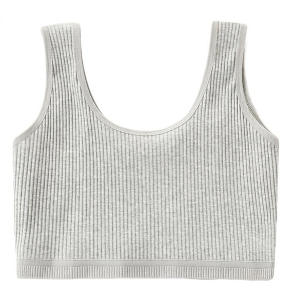 Godderr Kids Girls Sports Bras,Big Girl Solid Color Cotton Development Small Vests,First Bras for Girls 10-12Y