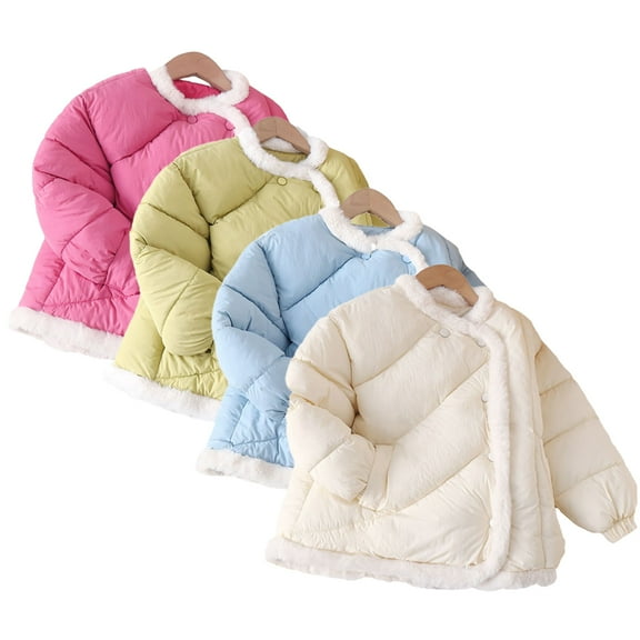 Godderr Kids Girls Winter Coats Toddler Warm Cotton Coat Puffer Jacket Comfortable Down Outerwear for 2-9Y