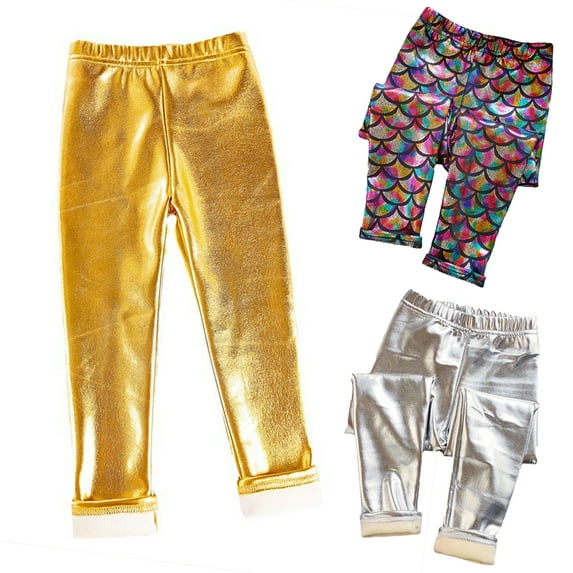 Godderr Kids Toddler Autumn Winter Leggings Pant for Boys Girls Baby Fleece Pants Thick Trousers Thick Warm Pant Fleece Lined Legging Tight for 1-10Y