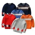 thumbnail image 1 of Godderr Baby Kids Sweaters for Boys Fall Winter Pullover Knit Sweater Toddler Soft Casual Jumper Crew Neck Bottoming Shirt for 2-8Y, 1 of 6
