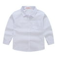 thumbnail image 1 of Godderr Kids Toddler Boys Dress Shirt,Long Sleeve Dress Shirt,Casual Solid Color Outerwear for 4Y-12Y, 1 of 5
