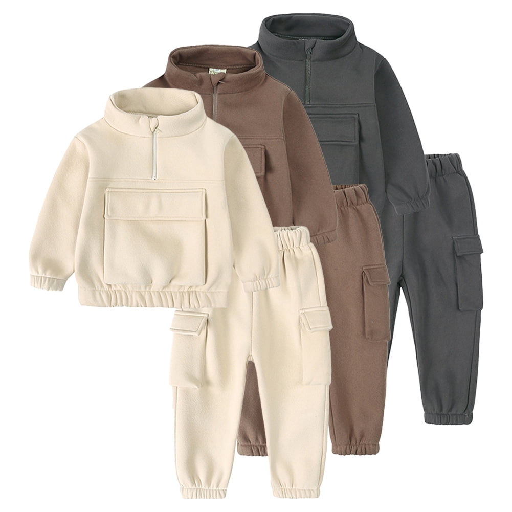 Godderr Kids Toddler Boys Girls 2Pcs Sweatsuit Sweatpants Outfits 1M7Y