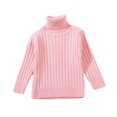 thumbnail image 1 of Godderr Kids Toddler Boys Girls Turtleneck Sweaters Baby Boys Girls Pullover Knitted Sweaters Long Sleeve Solid Color Kids Winter Tops Sweaters, 1 of 6
