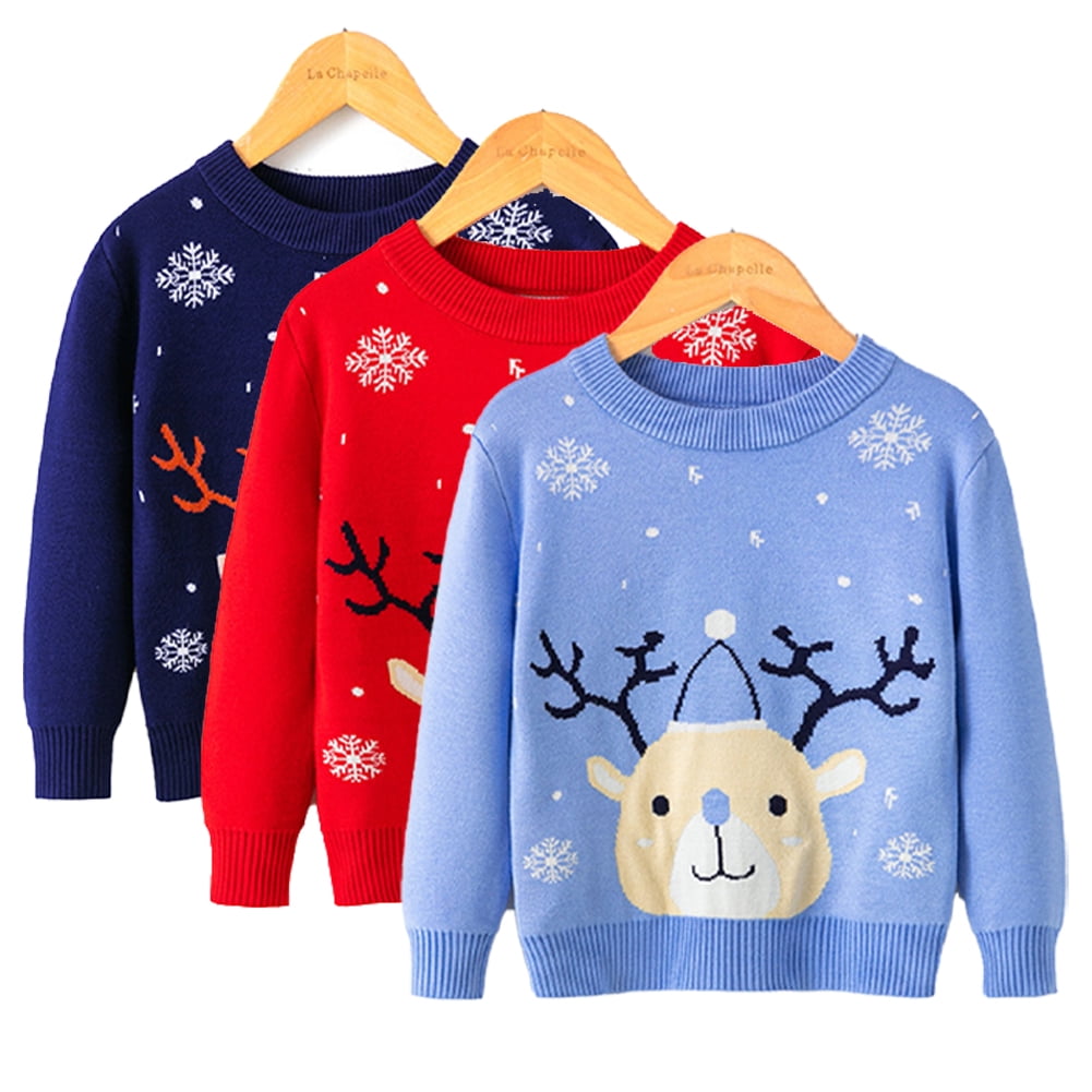 Godderr Kids Toddler Christmas Sweater for Boys Girls Cartoon Snowman