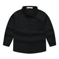 thumbnail image 1 of Godderr Kids Toddler Girls Boys Dress Shirts Long Sleeve Shirts Classic Collared Casual Solid Color Spring Autumn Shirts, 1 of 6
