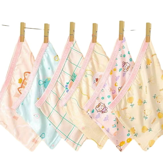 Godderr Kids Toddler Girls Cotton Boxer Underwear Soft Boy Shorts 2-13Y Baby Cartoon Four Corners Shorts Boxer Briefs Panties(Pack of 4)