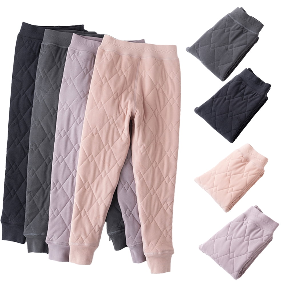 Godderr 312Y Girls Winter Leggings for Kids Fleece Cotton Pants Warm