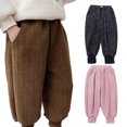 thumbnail image 1 of Godderr Kids Toddler Girls Fleece Sweatpants Baby Fall Jogger Pants Winter Thick Warm Active Pants Solid Warm Casual Pants,Sizes 1T-9T, 1 of 7