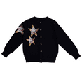 thumbnail image 1 of Godderr Kids Toddler Girls Knitted Jacket Sweaters Sequins Stars Button Cotton Cardigan Tops 2-8 Years Cute Princess Sweaters, 1 of 7