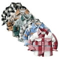 thumbnail image 1 of Godderr Kids Toddler Plaid Shirt Jacket for Boys Flannel Shirt Long Sleeve Button down 6M-9Y Baby Shirt Newborn Spring Fall Clothes Outfits with Pocket, 1 of 7